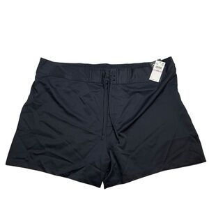 Island Escape Plus Size Beach Board Shorts Black 22W New with Tags
